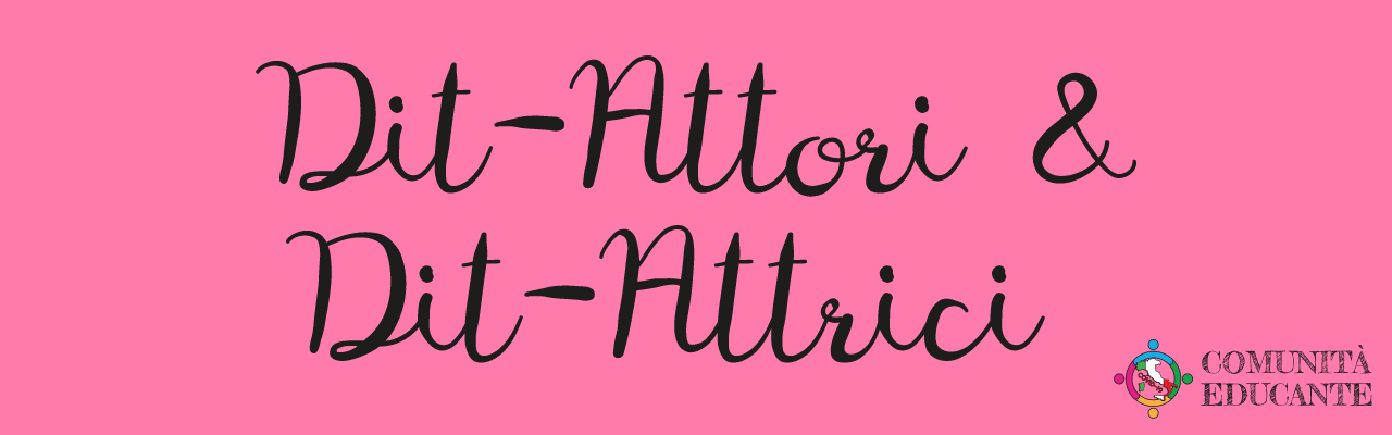 Titolo Dit-Attori & Dit-Attrici su fondo rosa